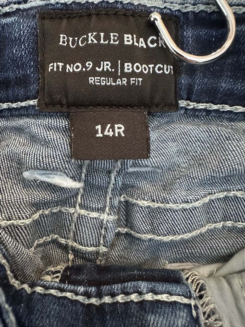 Buckle Black Fit No.9 Jr. Bootcut Jeans Size Youth 14R Blue Denim